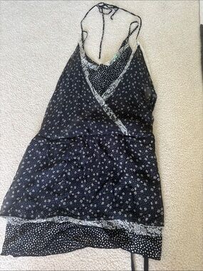 United Colors Of Benetton Black Polka Dot Lace-Trim Slip